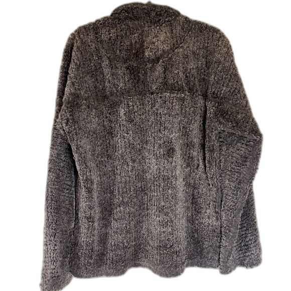 True Grit Quarter Zip Pullover Jacket Mens Size Small Gray Fleece Sherpa - Picture 3 of 4